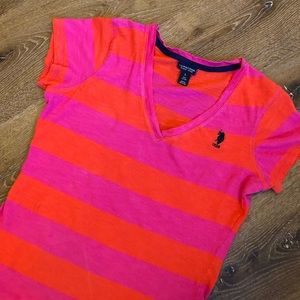 U.S Polo Assn. Striped V-Neck T-Shirt